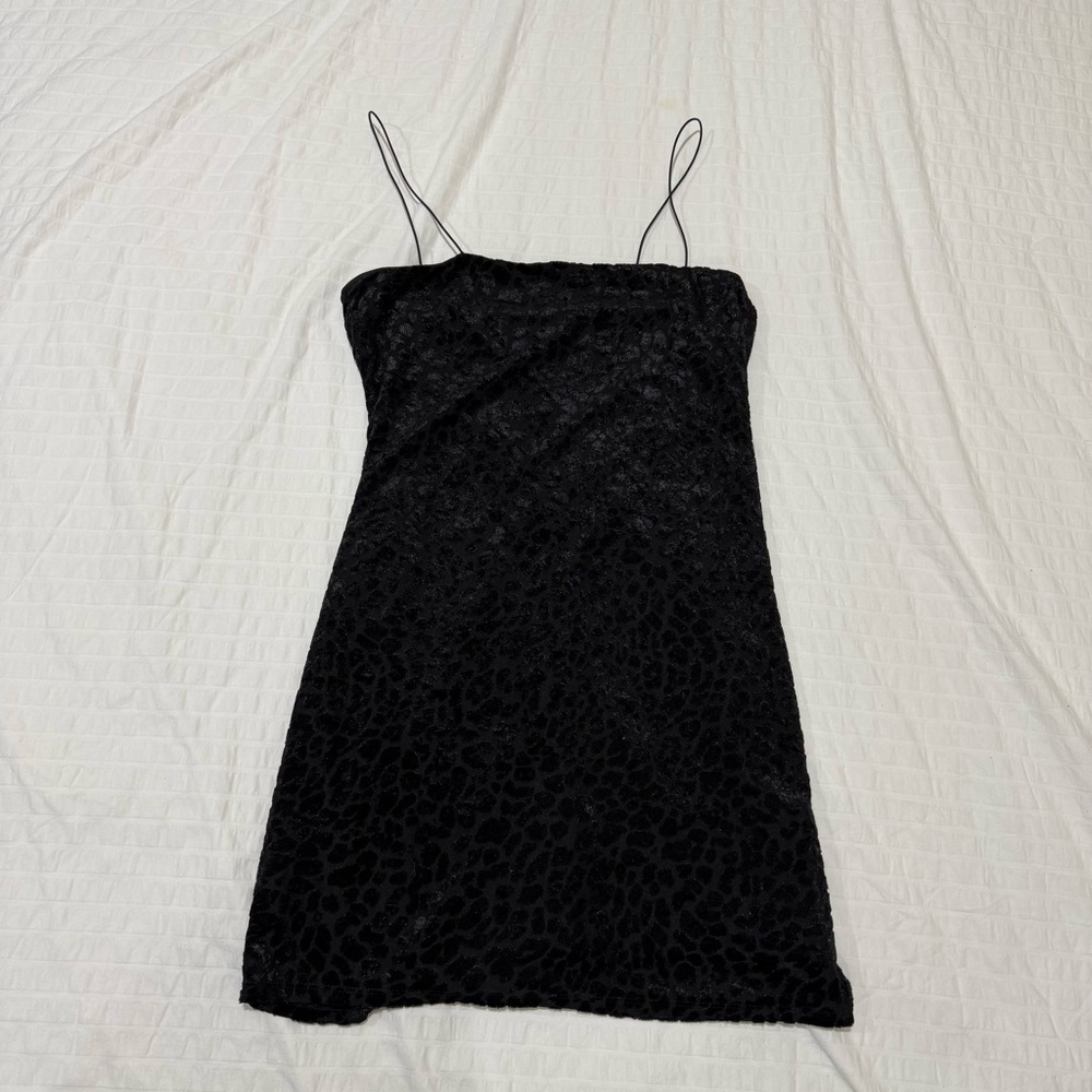 Wild Fable Y2K Black Leopard Mini Dress Size M